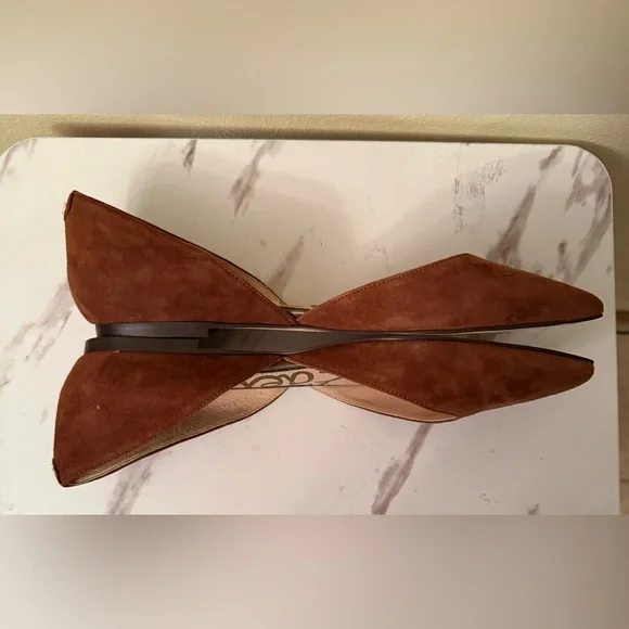 Sam Edelman Rodney d’Orsay Flat, Brown Suede, Size 9-1/2, NWOB - Picture 4 of 10